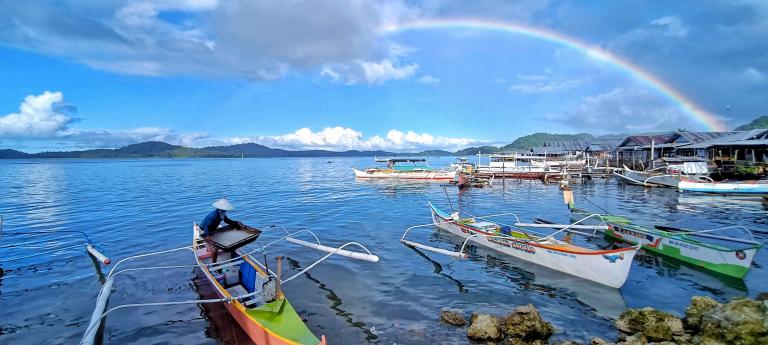 Fishing village in Surigao del Norte, Philippines