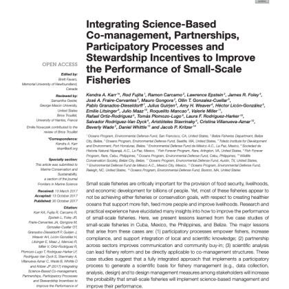 Integrating Science-Based Co-management paper
